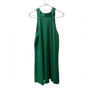SHEIN Vibrant Green Textured Midi Dress